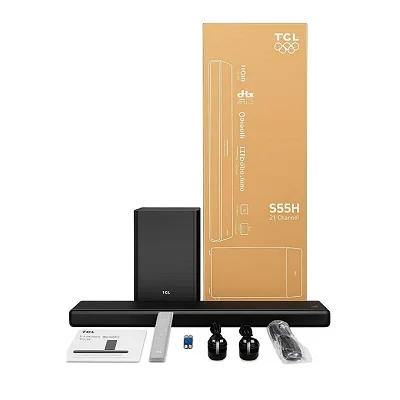 TCL S55H 2.1 Channel Soundbar 220W With Wireless Subwoofer, Dolby Atmos &amp; Bluetooth