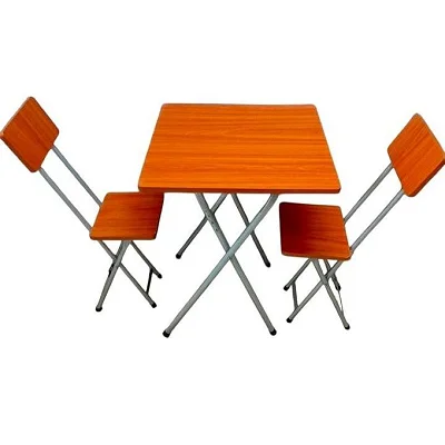 Wooden Foldable Table with 2 Foldable Chairs