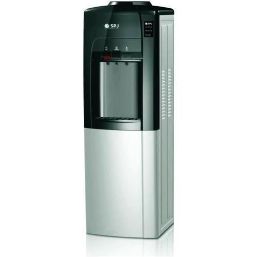 SPJ Hot And Cold Water Dispenser 3taps With A Refrigerator - Silver