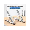Adjustable Aluminum Laptop Stand – Silver – 5Kg Load Capacity