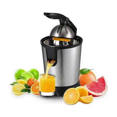 Electric Citrus Juicer for Lemon, Orange &amp; Grapefruit – Stainless Steel Silver