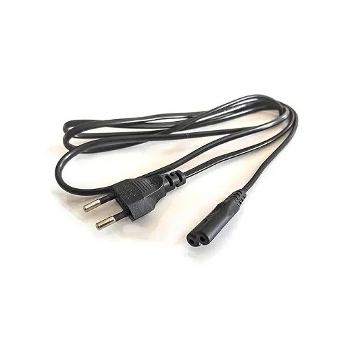 EU 2-Pin Power Cable for PC, TV, Ring Light and Electronics