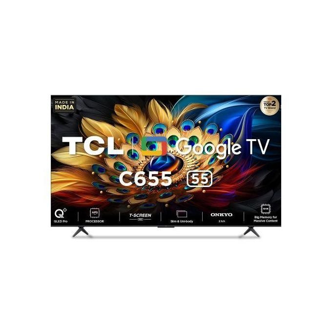 TCL 65 Inch UHD 4K QLED Gaming In Dolby Vision Smart TV - Black