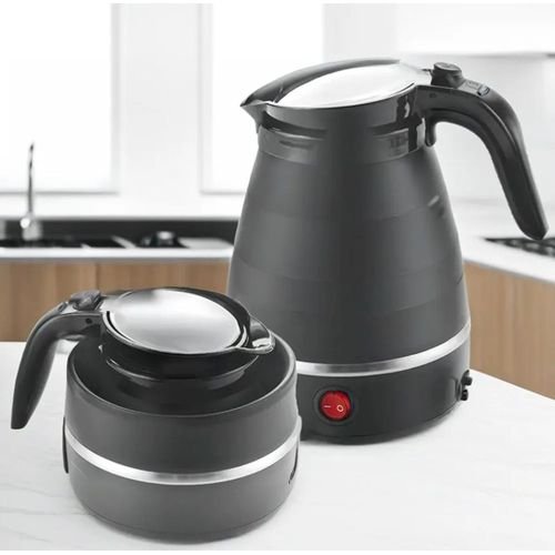 Hoffmans Foldable Electric Travel Kettle 0.6L Portable Collapsible Water Boiler and Tea Pot