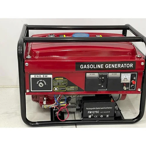 Kingmax 3 KVA Petrol Generator  - Metal, 25kg, High Power, Portable, 13hr Runtime KM5500DXE