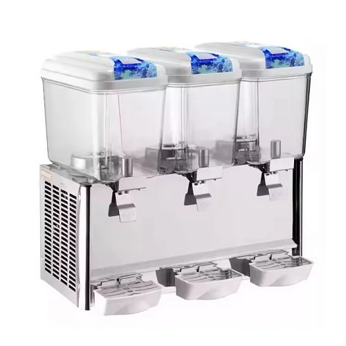 ADH 18L 3 Tap Electric Beverage Dispenser - Commercial Juice Cooler - White
