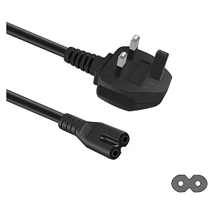 Multifunction UK 2-Pin Power Plug Cable for Electronics