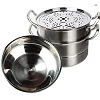 28cm Stainless Steel Food Steamer Pot and Cooking Pan