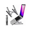 Adjustable Metallic  Aluminum Laptop Stand – Silver
