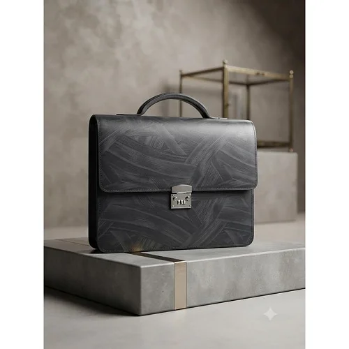 Men’s Leather Laptop Briefcase Business Shoulder Bag for Office &amp; Work