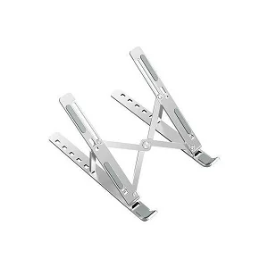 Adjustable Metallic Aluminum Laptop Stand – Silver