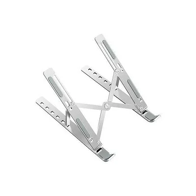 Adjustable Metallic  Aluminum Laptop Stand – Silver