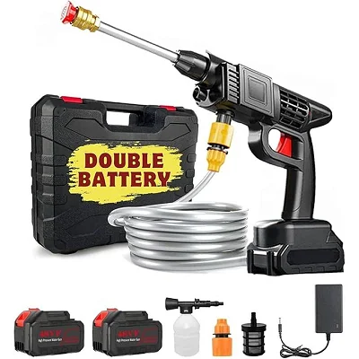 48V Cordless Pressure Washer Gun &amp; Sprayer - 2 Batteries, Portable High-Pressure Cleaner
