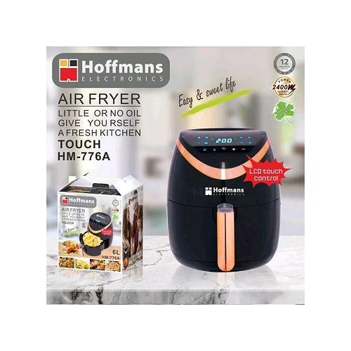 Hoffmans HM-776A Touch Air Fryer Digital Electric Hot Air Fryer -Black