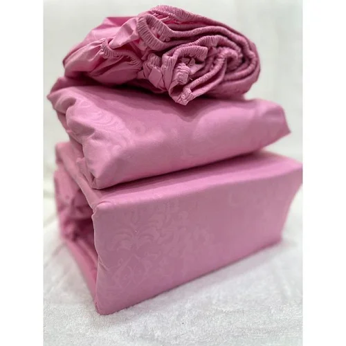 5x6 4-Piece Fitted Bedsheet Set – Fitted Sheet, Flat Sheet &amp; 2 Pillow Cases - Pink