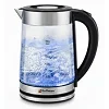 Hoffmans HM-2515 2.2L Premium Glass Electric Kettle – Blue LED Illumination, Transparent Design