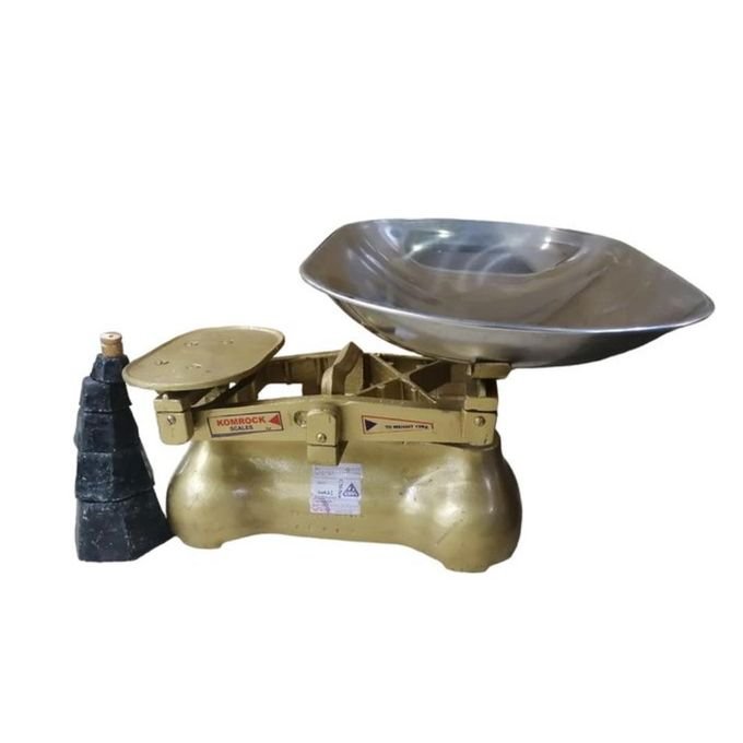 UNBS Certified Original Weighing Scale With 6 Stones - Gold