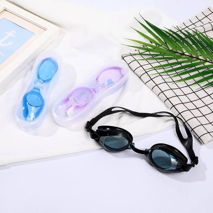 Adult Unisex Swimming Goggles / Googles Anti Fog  - Black