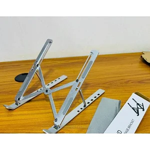 Metallic Aluminum Laptop Stand – Silver - 5Kg Capacity