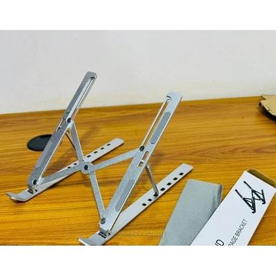 Metallic Aluminum Laptop Stand – Silver - 5Kg Capacity