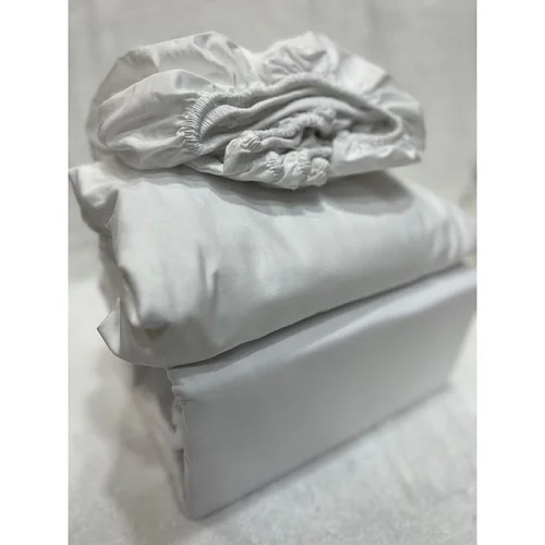 6x6 4-Piece Fitted Bedsheet Set – 1 Fitted Sheet, 1 Flat Sheet &amp; 2 Pillow Cases - White