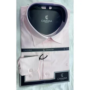 CAVANNA Long-Sleeve Men’s Office Shirt - Light Pink
