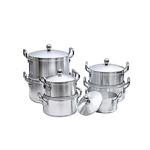 TORNADO 7 Piece Heavy Stainless Steel Saucepan Set – Silver