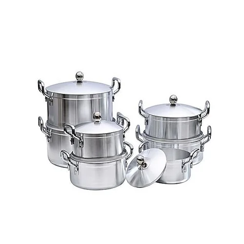 TORNADO 7 Piece Heavy Stainless Steel Saucepan Set – Silver