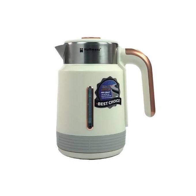 Hoffmans 2.5L Electric Percolator Kettle for Milk, Tea & Cooking - Cream