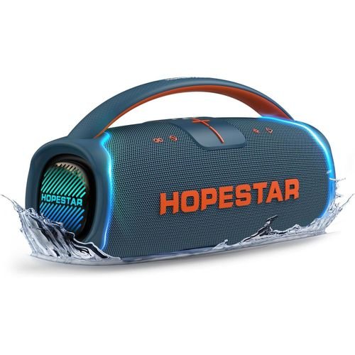 Hopestar A65 300W BT 5.3 Heavy Speaker with Wireless Mic 8H Playtime 30000mAh Battery - Black/Blue