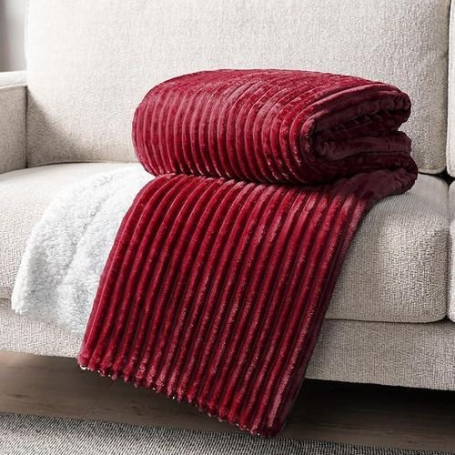 5*6 Soft warm  Fleece Blanket - Maroon