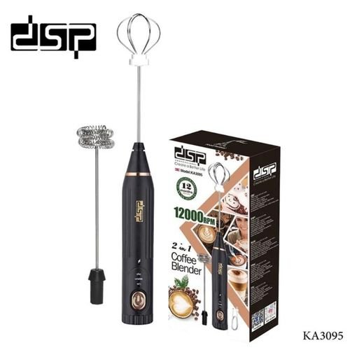 Dsp 2 In 1 Handheld Coffee Blender, Coffee Milk Frother - Black
