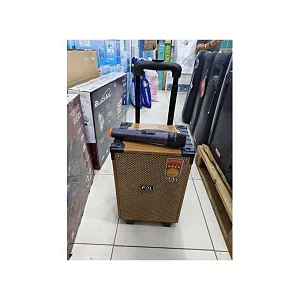 FQL Portable Rechargeable Bluetooth Party Speaker with Wireless Microphone, USB & SD Card Support