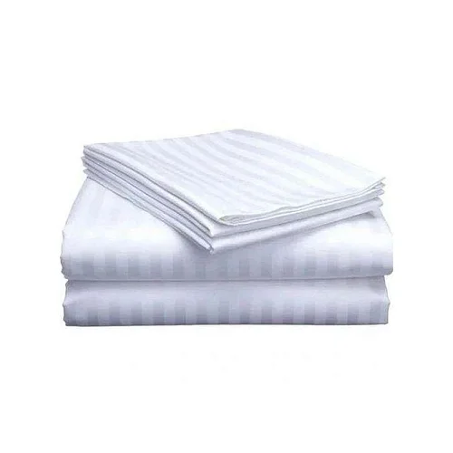4Pieces Stripped Bedsheets Sets ( 2 Bedsheets, 2 Pillowcases) - White