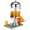 8L Non-Electric Stainless Steel Single Table Juice Dispenser - Silver
