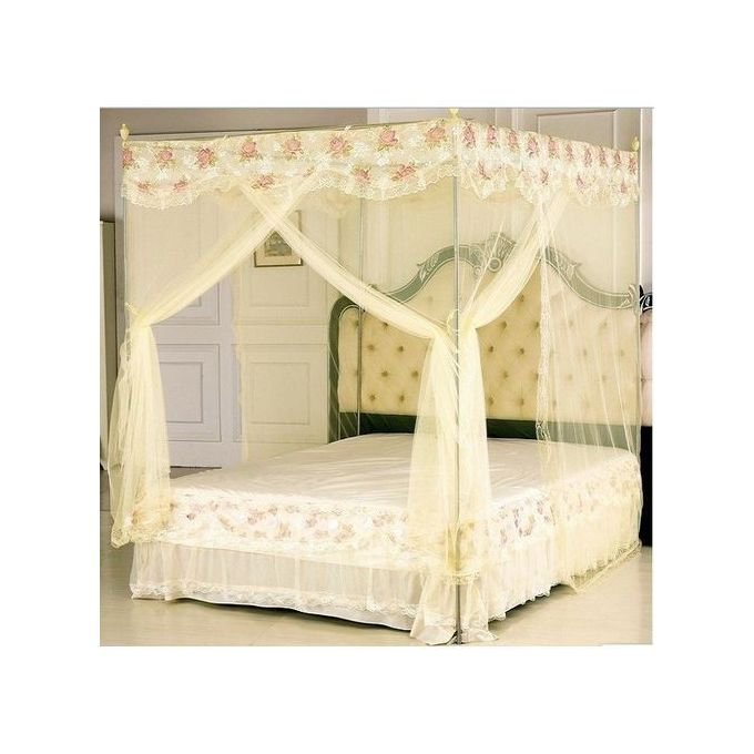 6x6 Mosquito Net With Stands - Cream