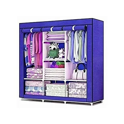 3 Column Steel Cloth Wardrobe – Not Assembled, Multicolor