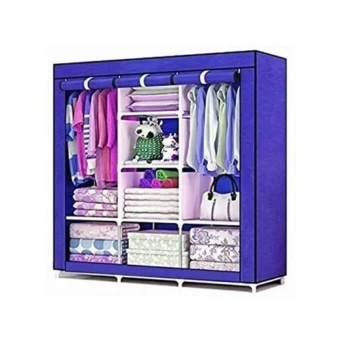 3 Column Steel Cloth Wardrobe – Multicolor
