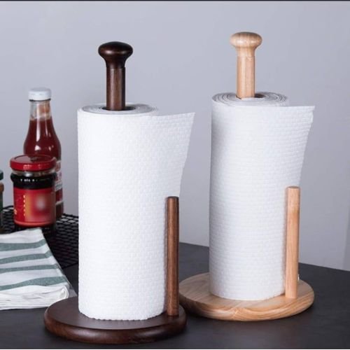 1Pc Wooden Tissue Holder - Multicolor