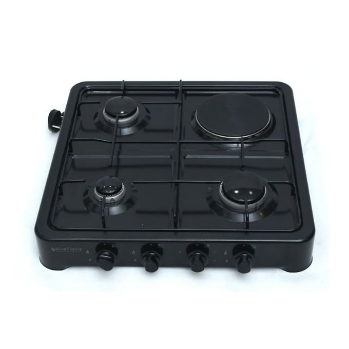 Blueflame 3 Gas +1 Electric Stove burner Table Top Cooker - Black
