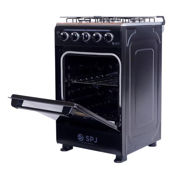 SPJ 50*50cm Full Gas Standing Cooker With Gas Oven - Black