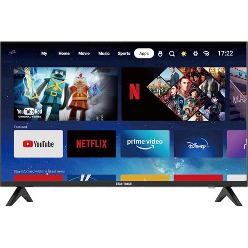 Smartec 32 Inch Smart HD Frameless Free To Air TV- Black (1 YR WRTY)
