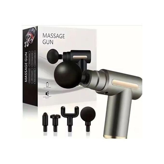 Massage Gun Professional Portable with Low Noise Type C Load 6 Speed 4 Massage Heads, Back and Neck Massager