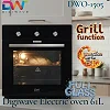 Digiwave 61 Litres Built In Oven With Convection Fan and Grill Function- Black
