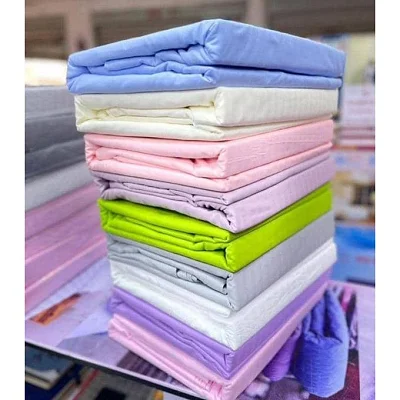 6x6 Striped Cotton Bedsheets 4 Piece Set (2 Bedsheets &amp; 2 Pillowcases) – Choose Color