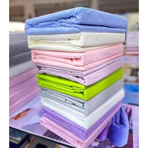 6x6 Striped Cotton Bedsheets 4 Piece Set (2 Bedsheets &amp; 2 Pillowcases) – Choose Color