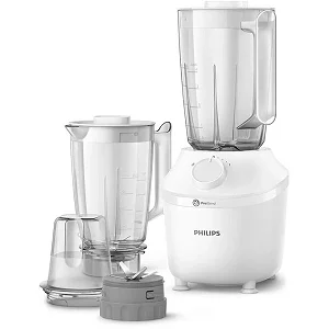Philips ProBlend Electric Blender with 2 Jars and Grinder Mill - Fast Juicing & Ice Crushing - White