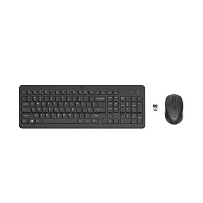 GKM520 Wireless Keyboard &amp; Mouse Combo – Black Computer Set for Laptop &amp; Desktop