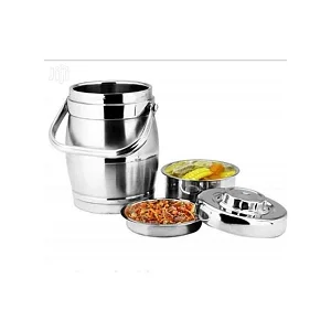 Aulun 3.2L Food Flask – Stainless Steel Insulated Food Container – Silver