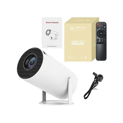 HY300 Pro Mini Projector – Portable Smart Projector with 180° Rotating Stand